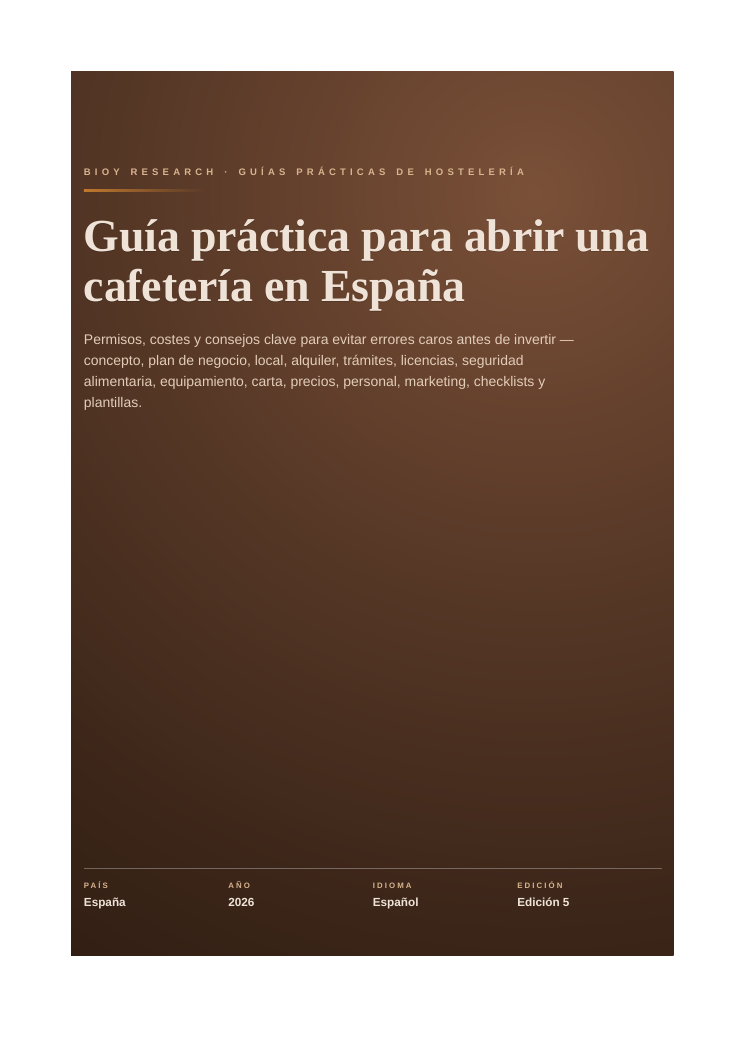 How to open a coffee shop in Spain · Practical guide 2026