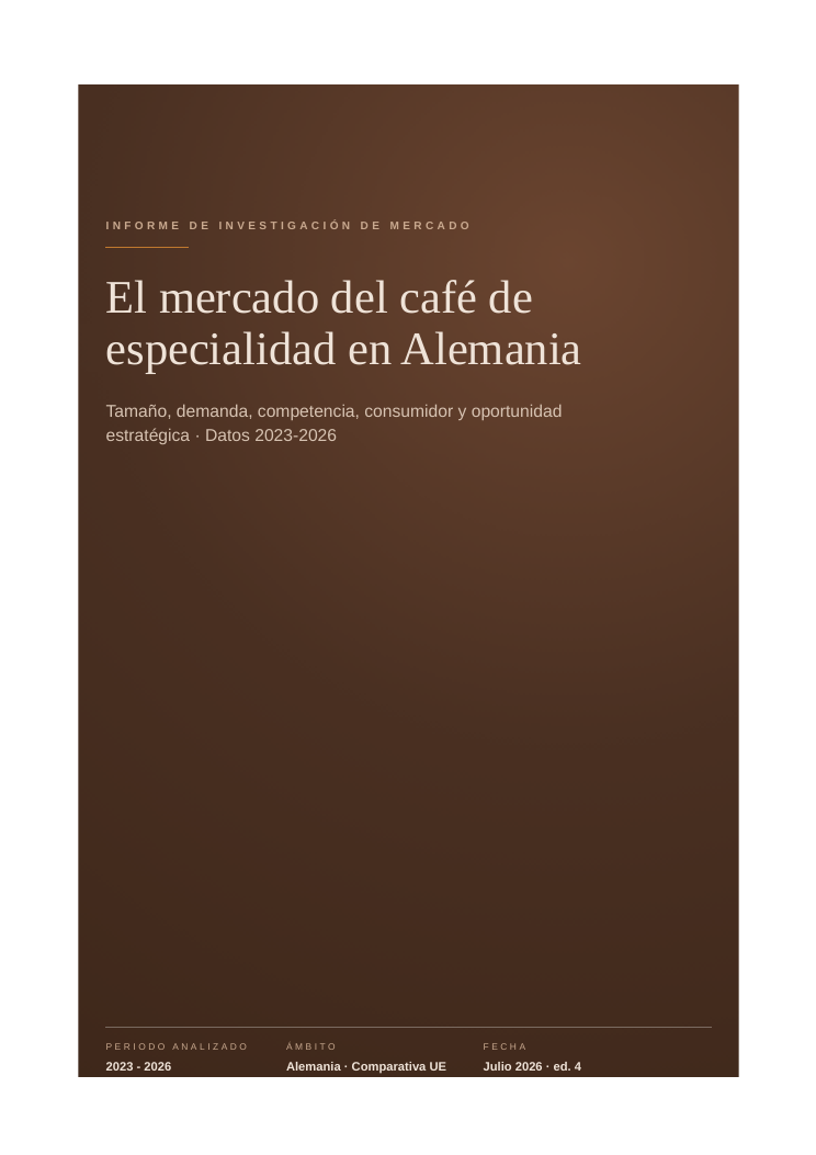 The specialty coffee market in Germany
