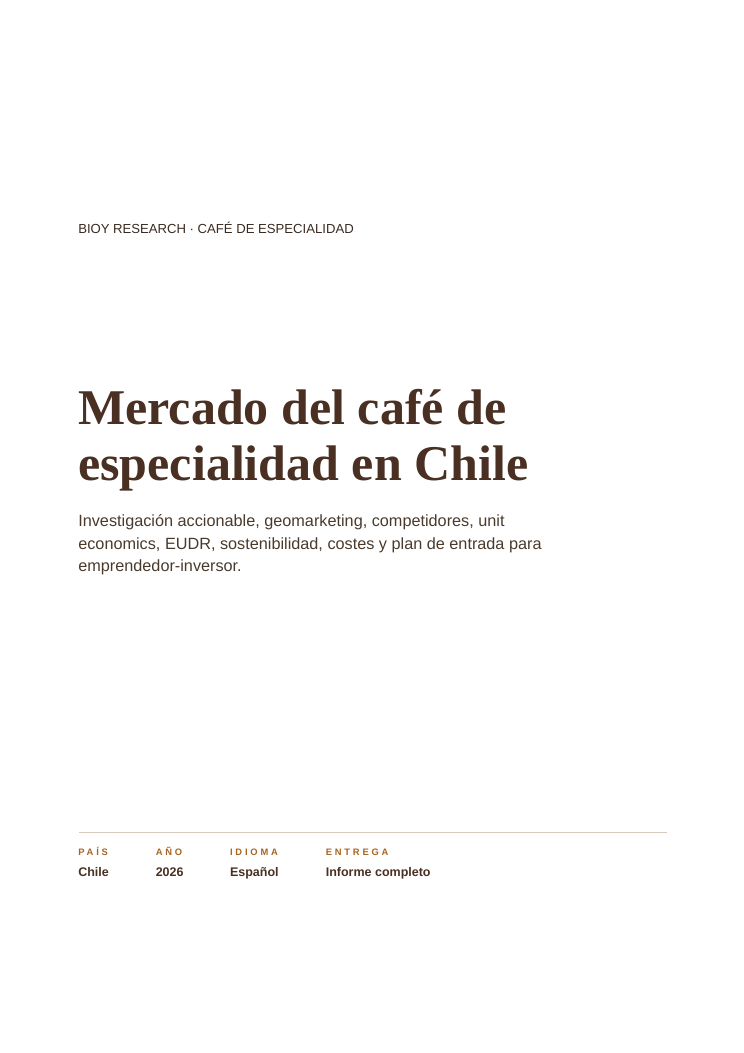 The specialty coffee market in Chile
