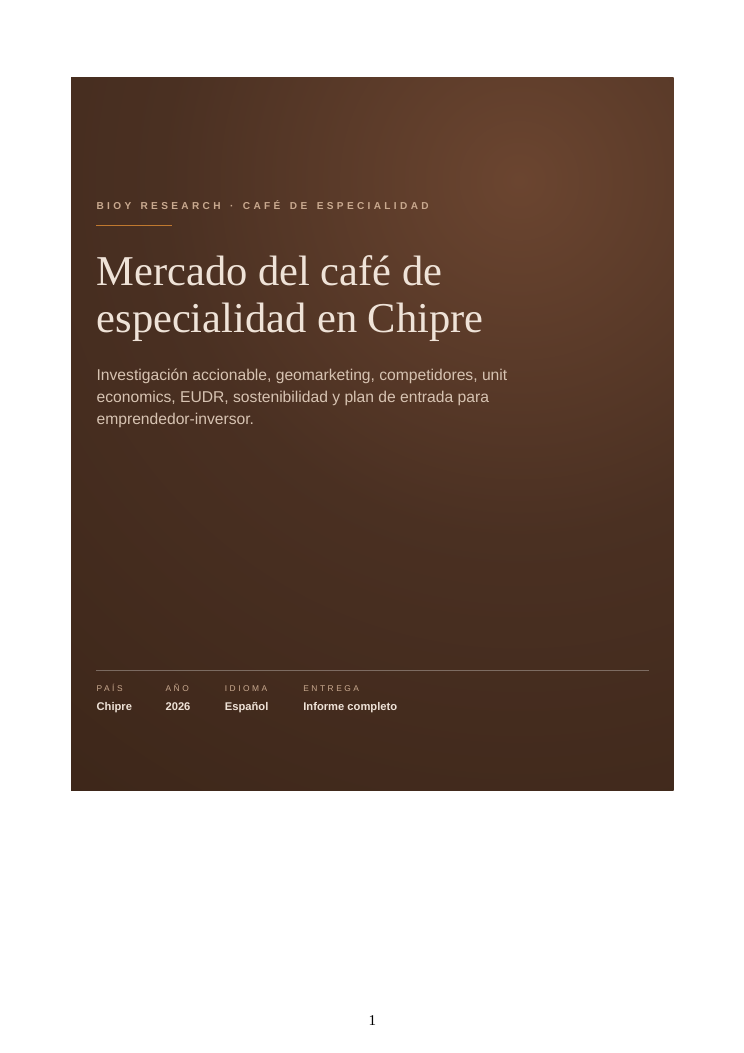 The specialty coffee market in Cyprus