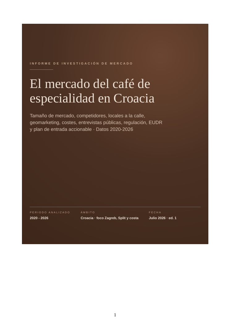 The specialty coffee market in Croatia
