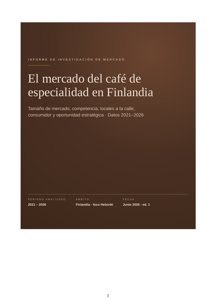 The specialty coffee market in Finland