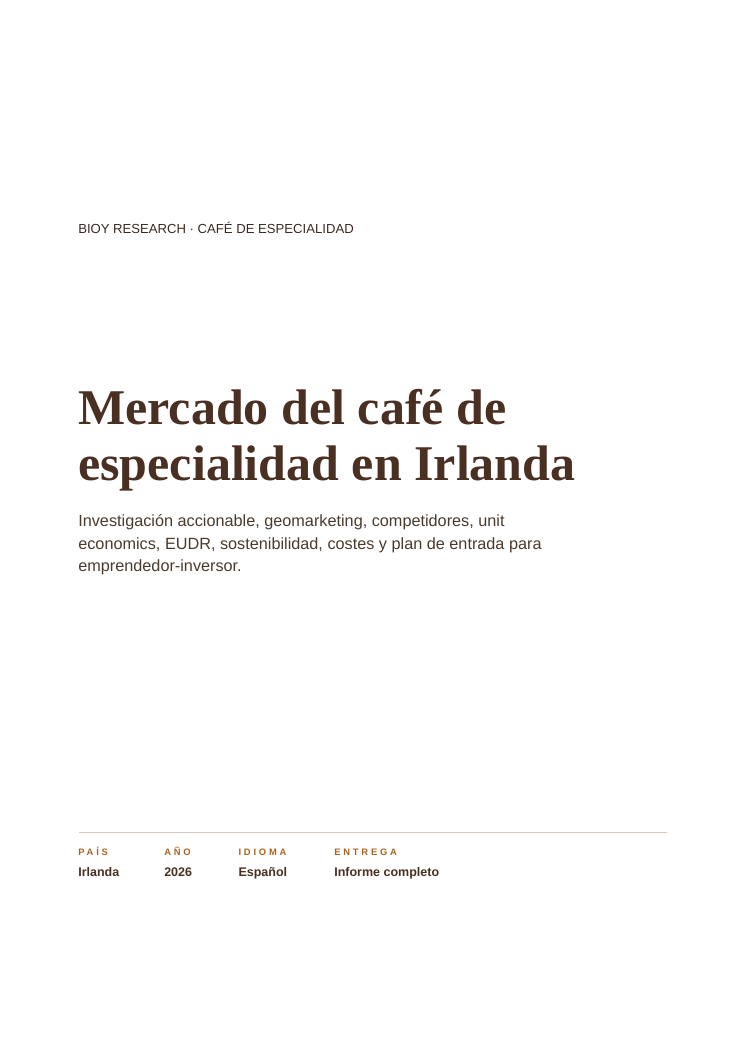The specialty coffee market in Ireland