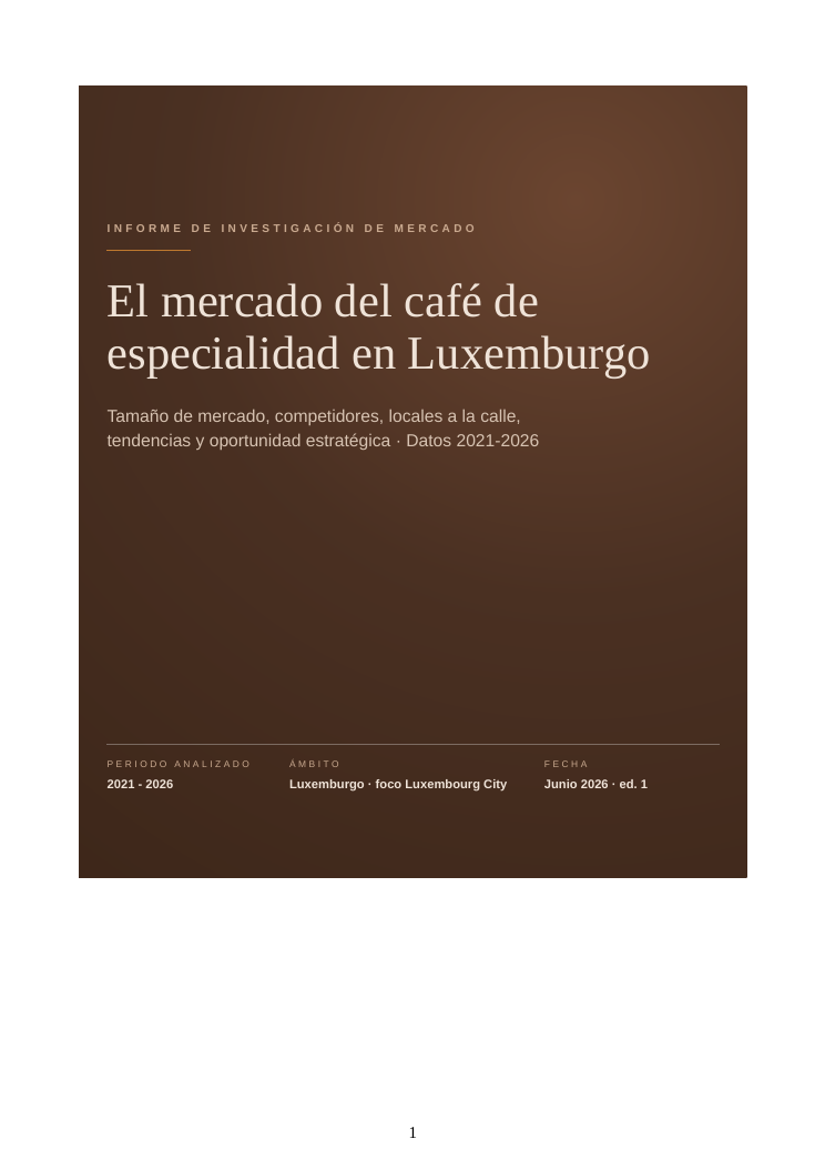 The specialty coffee market in Luxembourg