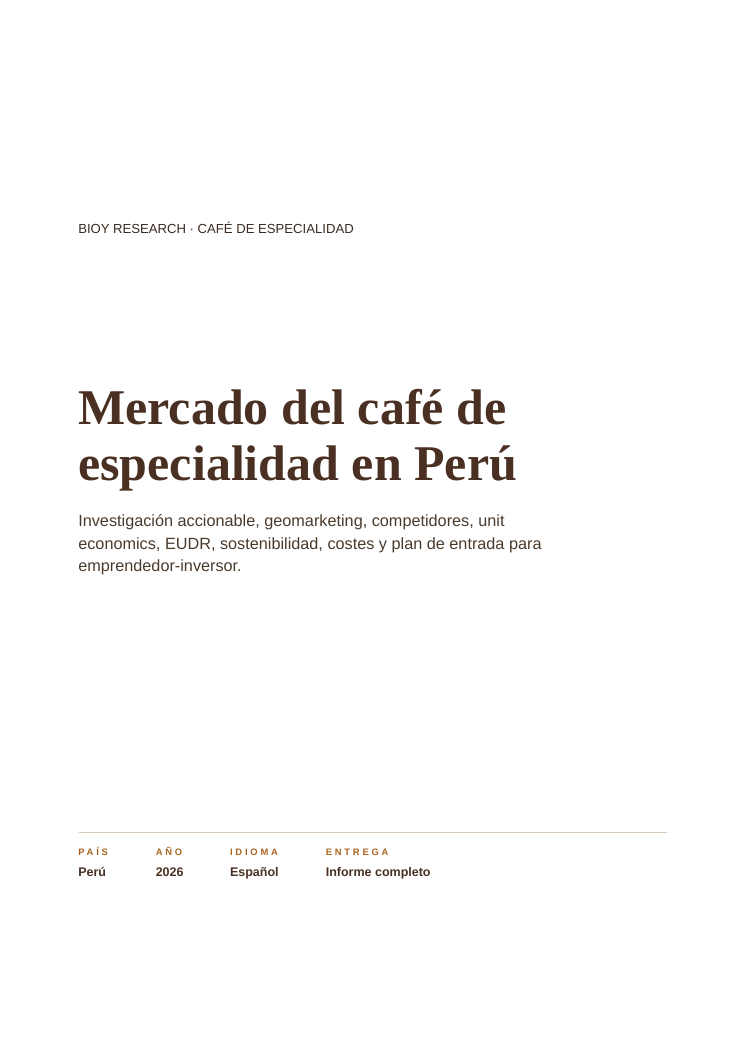 The specialty coffee market in Peru