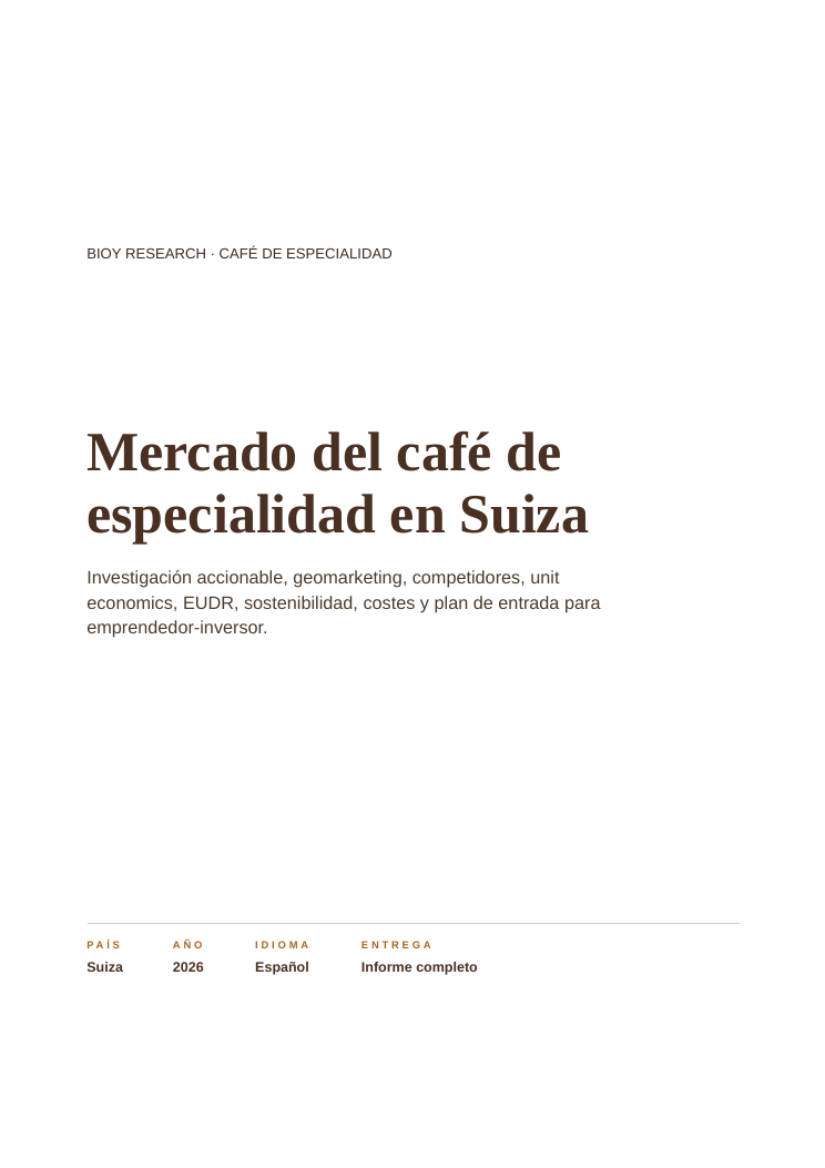 The specialty coffee market in Switzerland