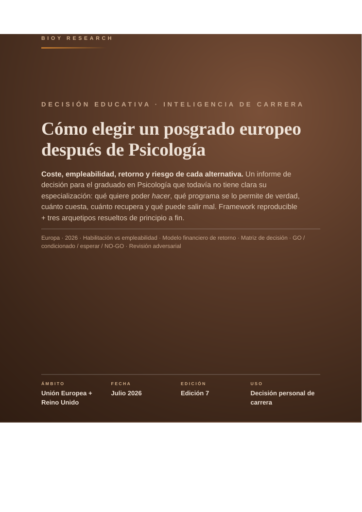 How to choose a European postgraduate degree after Psychology