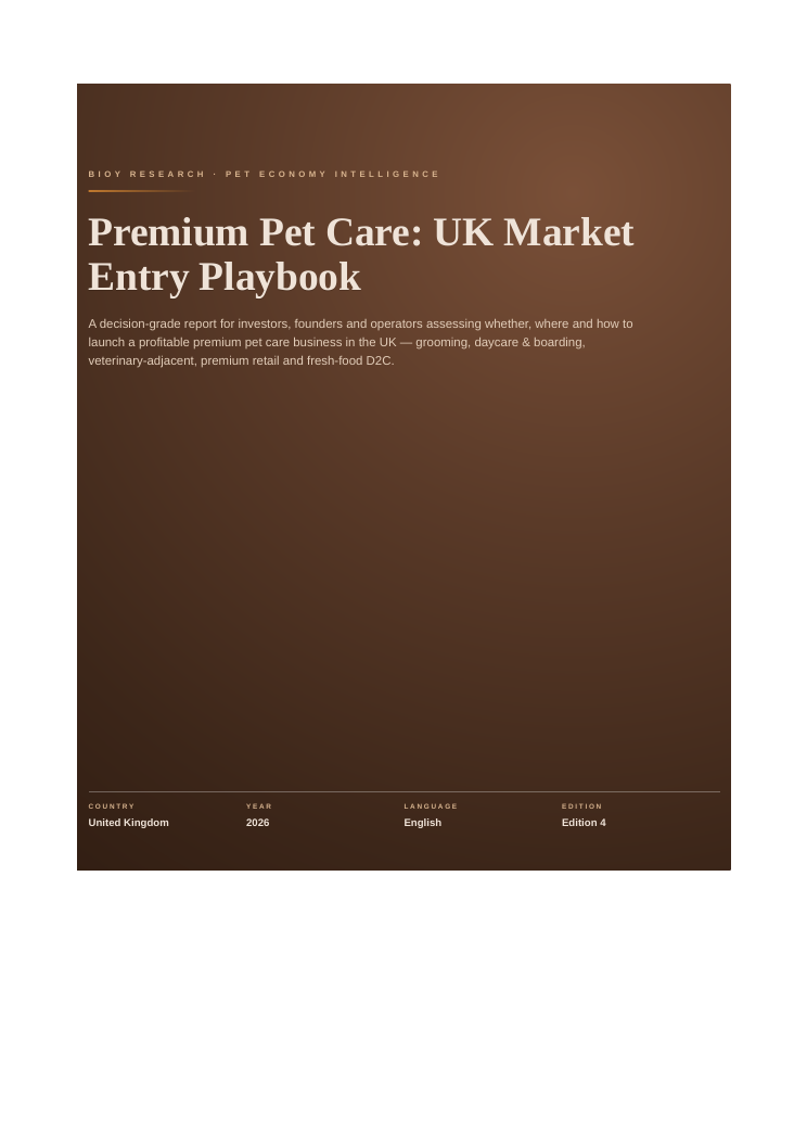 Premium Pet Care: UK Market Entry Playbook