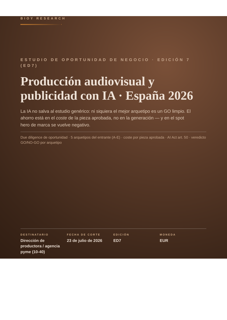 AI Audiovisual Production & Advertising · Spain 2026