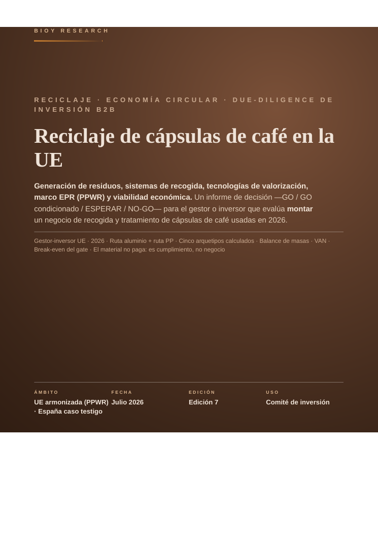 Coffee capsule recycling in the EU · A decision report for an operator-investor