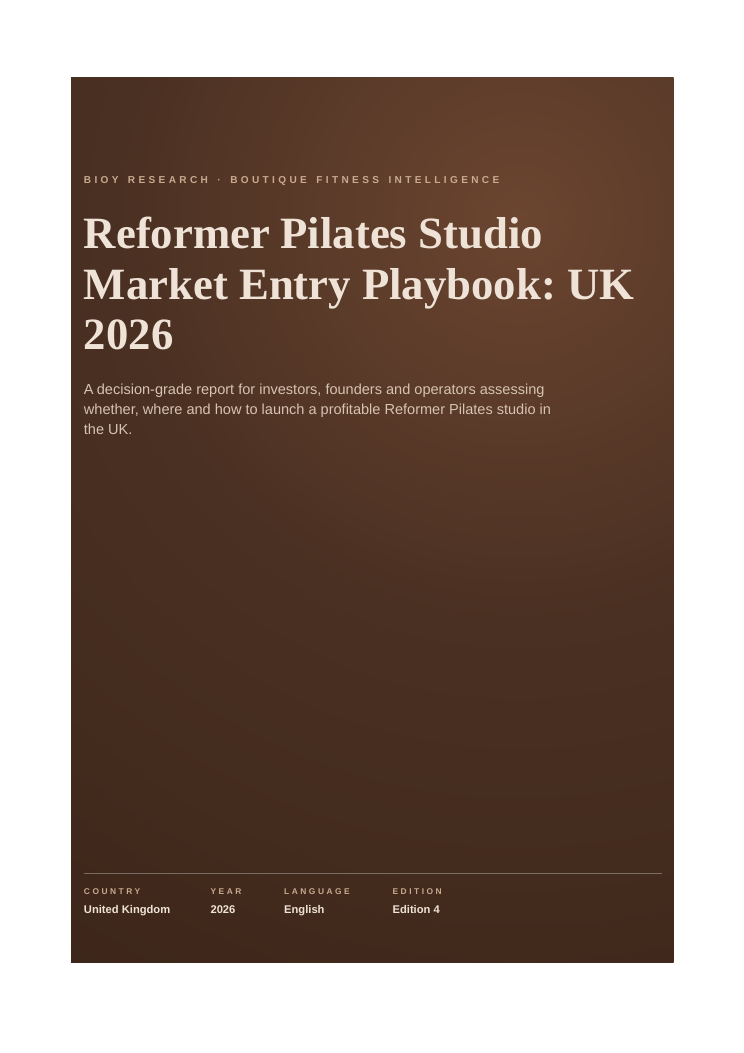 Reformer Pilates Studio Market Entry Playbook: UK 2026