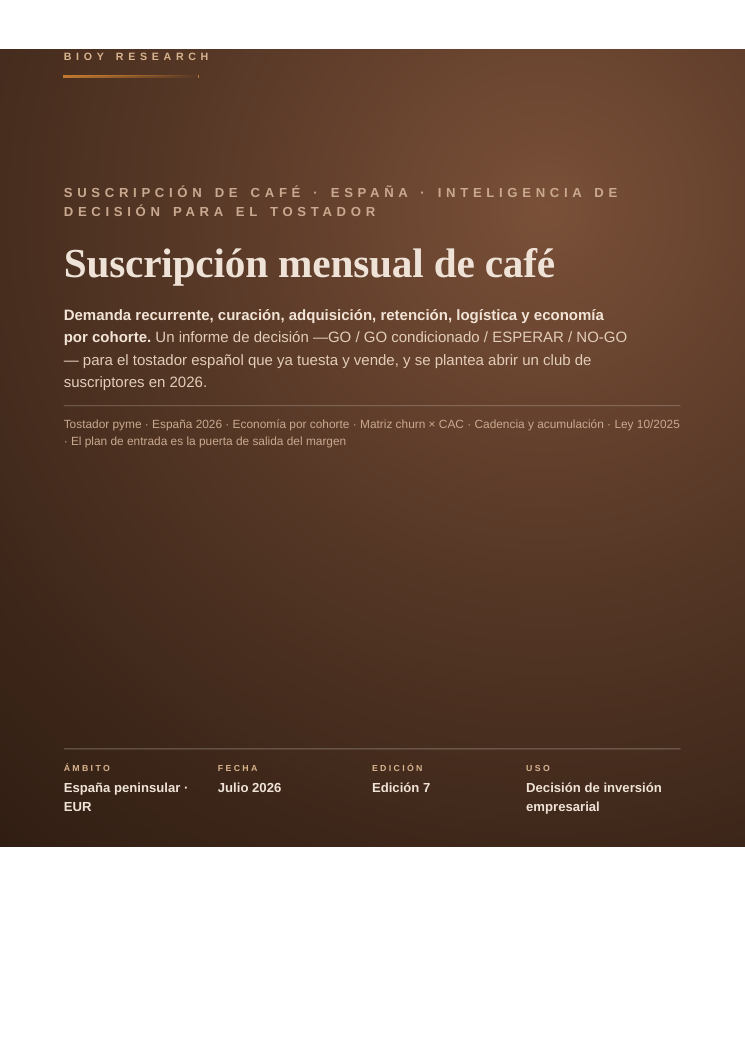 Monthly coffee subscription: the roaster's subscriber club